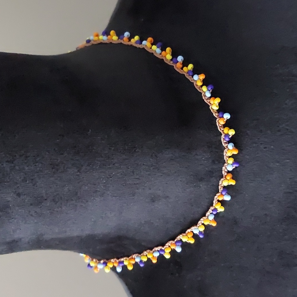 Bohemian Necklace, Bead Crocheted Handcrafted by Rust Belt Rai… - Picture 1 of 8